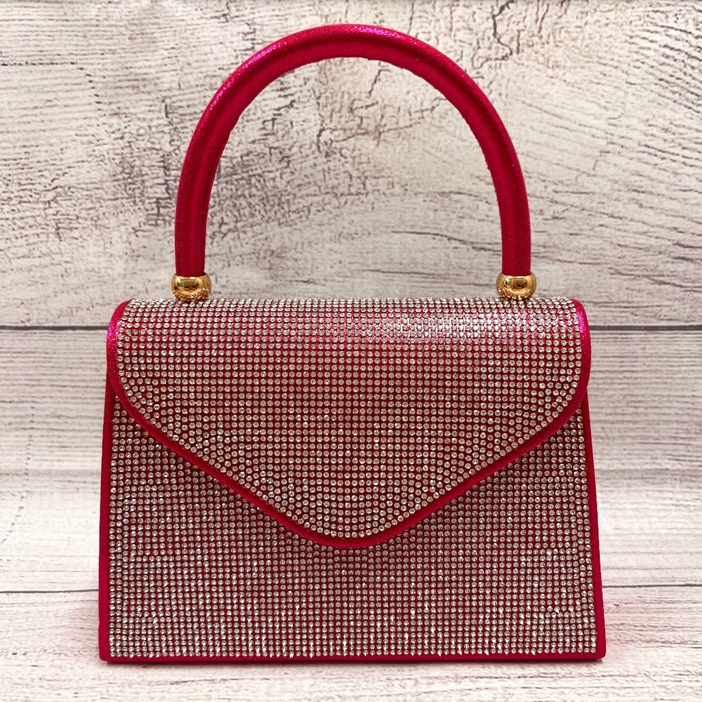 Hot Pink Crystal Handbag (7758113)
